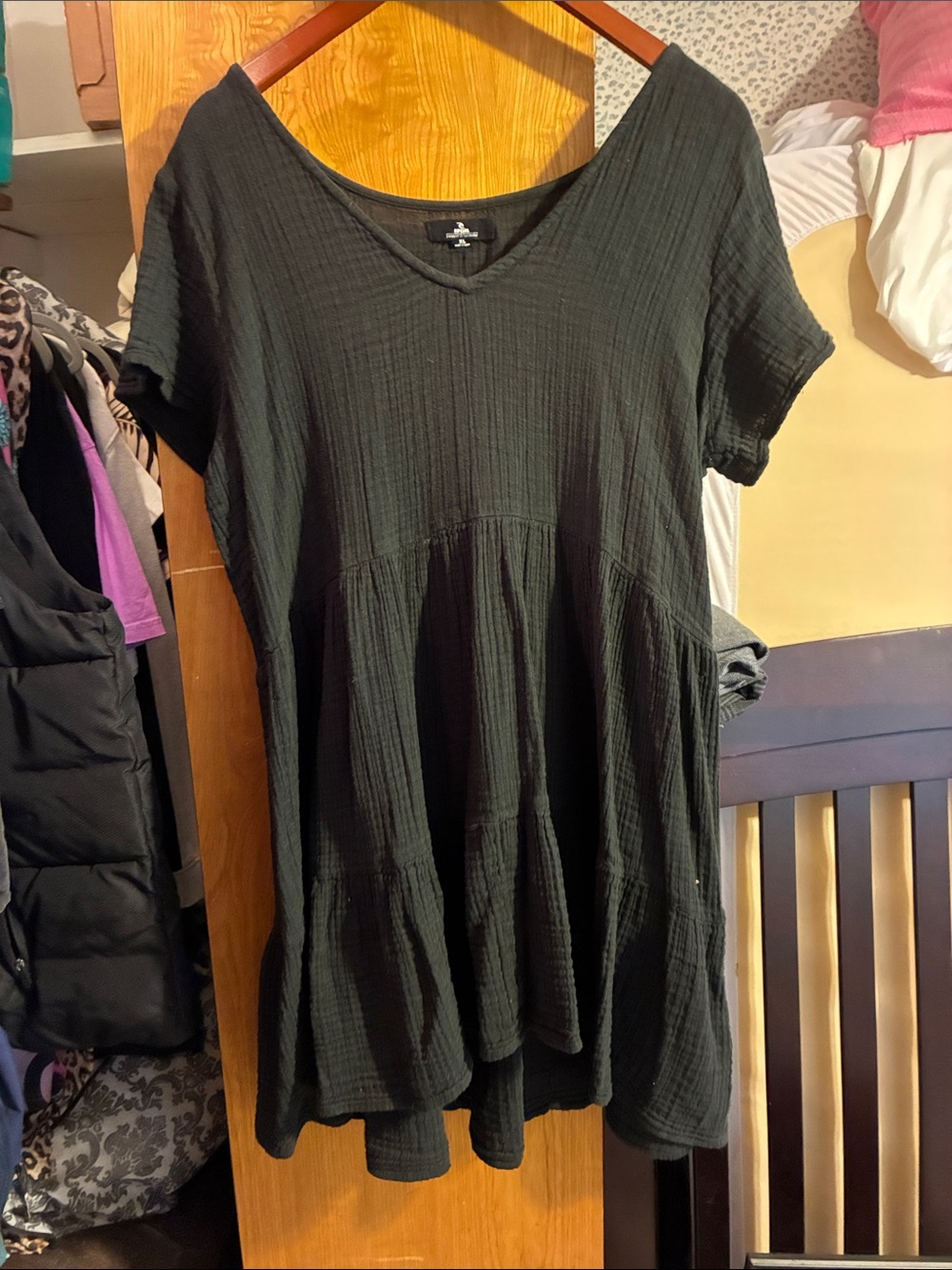 Black V-Neck Dress